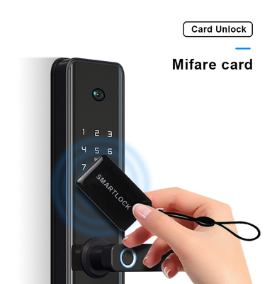 Lega di alluminio biometrica elettronica della serratura di porta dell'impronta digitale di WiFi con la macchina fotografica/App di Tuya