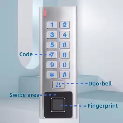 Tuya App Cassa metallica impermeabile WIFI RFID Smart Lock Controllo di accesso alle impronte digitali