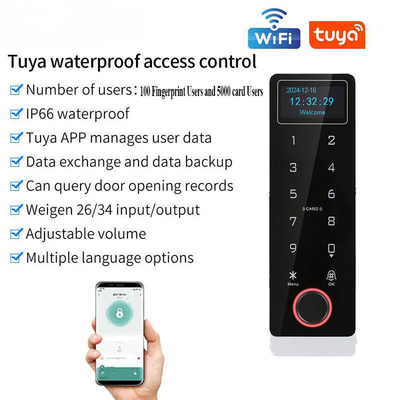 Tuya Controllo di accesso biometrico a prova d'acqua Password di carta di digitazione