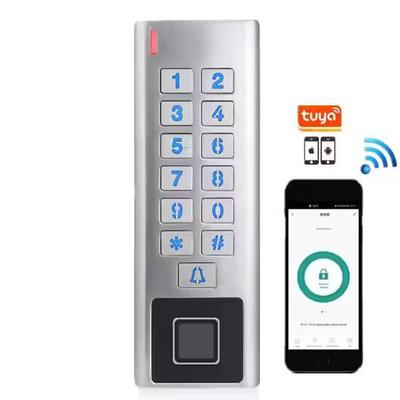 Controllo accessi con tastierino metallico esterno resistente alle intemperie con WiFi e integrazione app Tuya