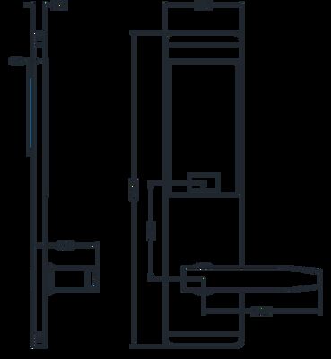 Serrature per hotel RFID in acciaio inossidabile con tempi di avvio rapidi (<1 secondo) e alta capacità di schede ospiti (200) per sistema di ingresso senza chiave