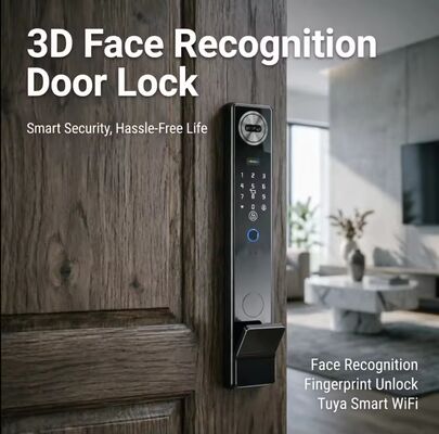 Smart Lock impermeabile Video in tempo reale Riconoscimento facciale 3D Blocco intelligente delle impronte digitali