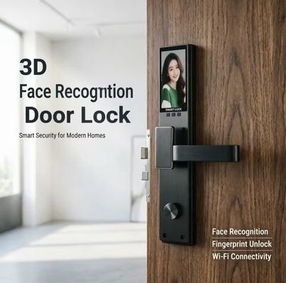 Smart Lock impermeabile Video in tempo reale Riconoscimento facciale 3D Blocco intelligente delle impronte digitali