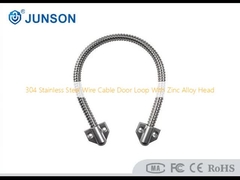 304 Stainless Steel Wire Cable Door Loop con testa in lega di zinco