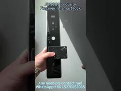 Visualizza il touch screen Tuya Wifi Smart Lock Serrature per porte con impronte digitali Materiale in lega di zinco per demo domestica